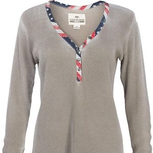 Boutique BRAND NEW Duck and Buck Women's Long Sleeve Henley XL